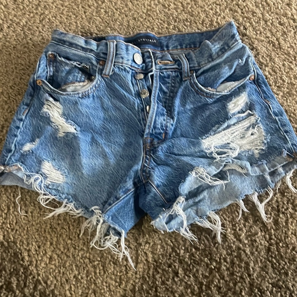 Aeropostale Ripped Jean Shorts